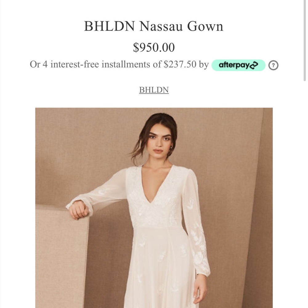 BHLDN Nassau Gown - SOLD